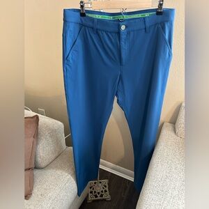 Alberto Golf Modern Fit Men's Blue Pants Size 52 EU 36x29 Chino stretch